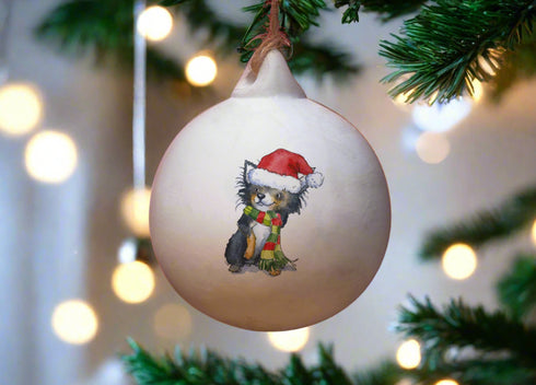 Chihuahua Ceramic Bauble